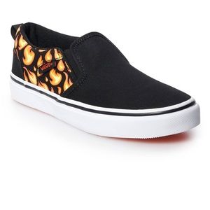 Flames boy vans